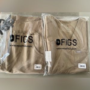 Figs Scrub set in Latte XS petite